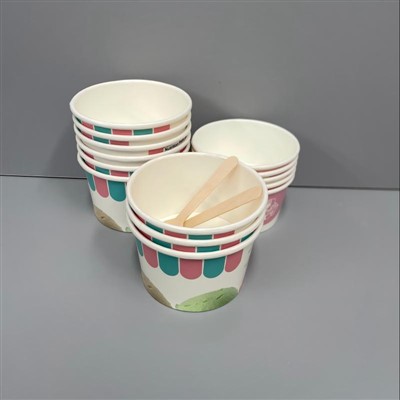 8oz sérsniðin prentuð íspappírsbolli